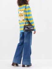 GUCCI PIKARAR striped pattern cardigan embroidery patch FW23 F/S from Japan