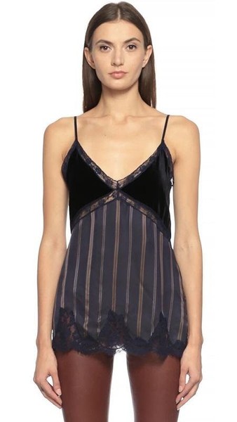 Damen Ermanno Scervino Anzug Navy Velour 36 / S /