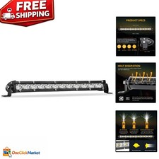 72w 12-inch Led Light Bar - 8000 Lm Waterproof Combo Beam For Offroad Vehicles