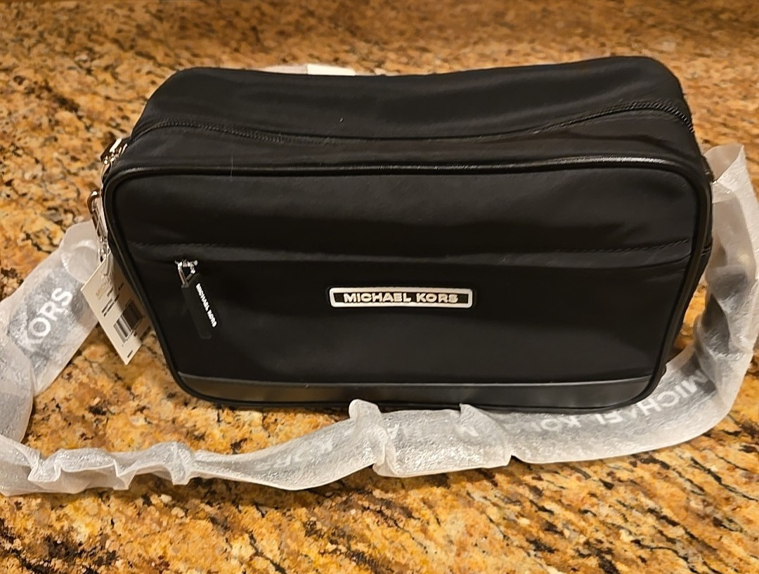 Michael Kors Medium Camera Bag Black Case New