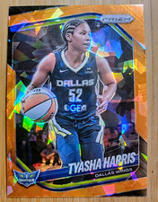 2025 Panini Prizm WNBA Tyasha Harris Dallas Wings #130 Orange Prizm Parallel