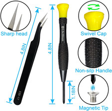 18 Pieces Jewelers Screwdriver Set Micro Precision Watchmaker Screwdriver Set...