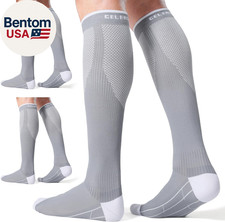 3 Pairs Compression Socks for Men and Women 20-30 Mmhg Running Support Socks