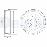 2X Bremstrommel Delphi BF597 FüR Renault Duster Dacia 1 Captur 2 Kangoo 3 Tce