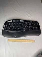 Logitech Wave Wireless Keyboard K350 Ergonomic Comfort Black No Dongle WORKS
