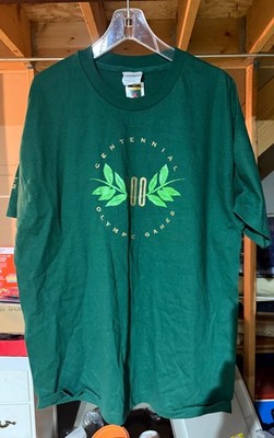 Vintage Atlanta 1996 Olympic Games XL Shirt Green Centennial Tee 90s