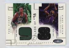 2002-03 Hoops Hot Prospects Class Of Materials Paul Pierce Vince Carter HOF 4f5
