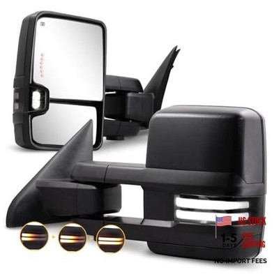 Towing Mirrors for 2009-2018 Dodge Ram 1500, 2010-2018 Dodge Ram 2500 Unpainted