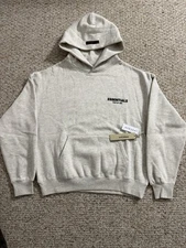 NEW Fear of God Essentials Light Oatmeal Whit Hoodie Size Medium Authentic✅