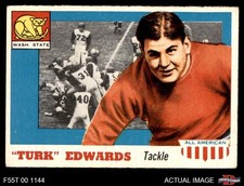 1955 Topps #36 Albert Turk Edwards Redskins SHORT-PRINT HOF Washington St 3 - VG