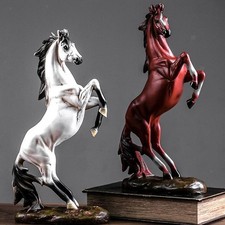 Lebendige Pferde Figur Lebensechte Skulptur Home Office Ornamente Dekor,