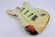MJT Official Custom Vintage Aged Nitro Guitar Body Mark Jenny Ash 3lb11oz White