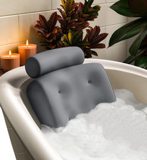Everlasting Comfort Luxury Bath Pillows for Tub with Head and Neck Support - Non