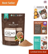 Cacao Powder Organic Fairtrade Non GMO Gluten Free 24oz for Baking Hot Chocolate