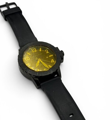 Android Divemaster Black PVD Stainless Steel Yellow Dial Rubber Strap Quartz