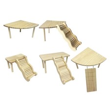 Hamster Play Wooden Platform with Ladder for Gerbil Dwarf Other Small Pets