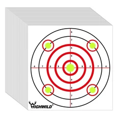 Highwild Bullseye Shooting Paper Targets - for Air Rifle/Airsoft Pistol Pract...