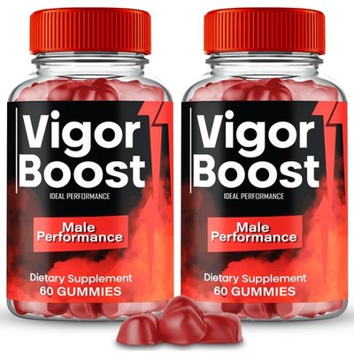 Vigor Boost Gummies, Official VigorBoost Supplement 60 Count (Pack of 2)