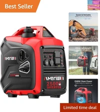 Lightweight 2500W Gas Powered Inverter Generator with CO Protection for Outdoors