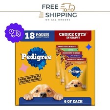 Pedigree Choice Cuts in Chicken  Beef Flavors Wet Dog Food 30 Count 6.61 lbs