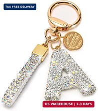 Initial Letter Keychain for Women Girls, Bling cute KeyChain for Car Key Accesso