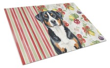 Caroline's Treasures Greater Swiss Mountain Dog Vegetables Glass Cutting Board