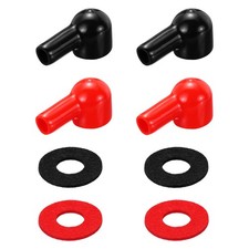 Battery Terminal Cover, 4 Pcs Battery Black Red L4-14-34mm