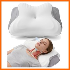 Anti-Snoring Cervical Pillow for Neck Pain Sleep Apnea Ergonomic Memory Foam ...