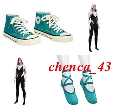 Across the Spider-Verse Gwen Stacy Costume Updated Multi-Color Jumpsuit Headgear