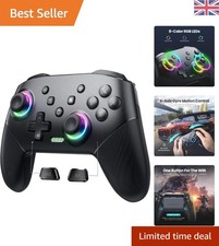 Wireless Pro Controller for Nintendo Switch, Lite, OLED & PC - RGB Lighting