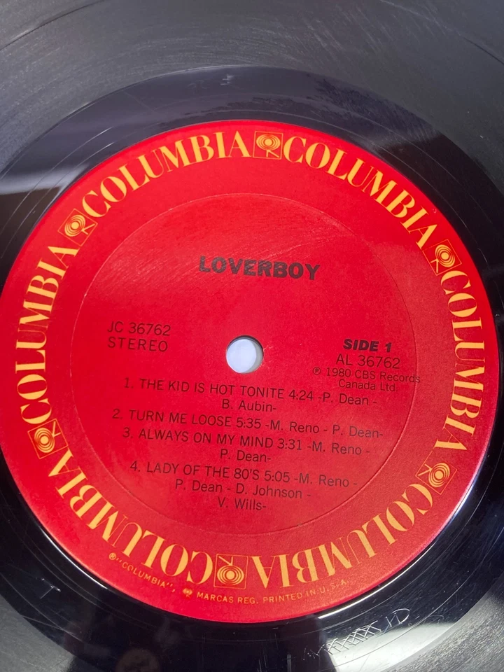 Loverboy Self-Titled Vintage Vinyl LP 1980 Columbia Record JC-36762 - Image 2 of 4
