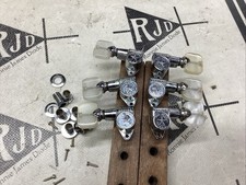 50’s Grover USA Futura Star Back Tuners 3x3 Tuning Keys Chrome Pearl