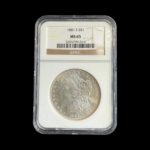 1881-S Morgan Silver Dollar $1 NGC MS65 - 0378