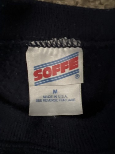 VTG Soffe US Navy Sweatshirt SZ Med Navy Naval Academy 90s Made In USA 2 Sided - Picture 4 of 6