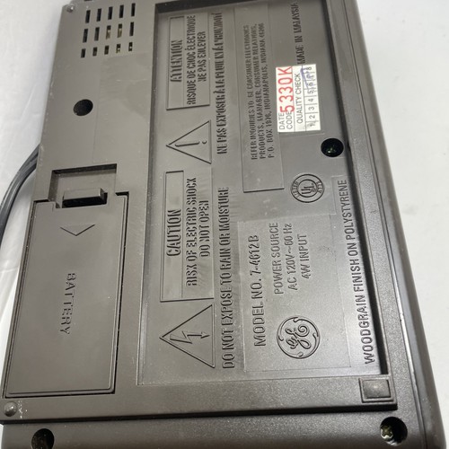 Vintage GE Digital Radiowecker 80er Holzmaserung Modell 7-4612B getestet funktioniert - Bild 8 von 9