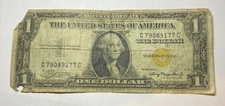 1935 A Silver Certificate YELLOW SEAL N. Africa WWII well circulated 1$ USA