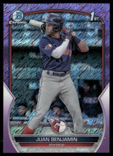 Juan Benjamin 089/250 2023 Bowman Chrome Prospects Purple Shimmer Cleveland