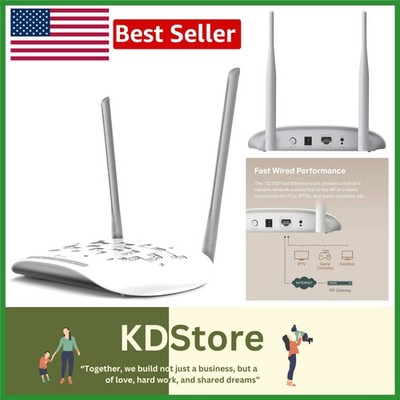 WiFi Access Point 300Mbps N300 Multi-SSID Range Extender PoE Support