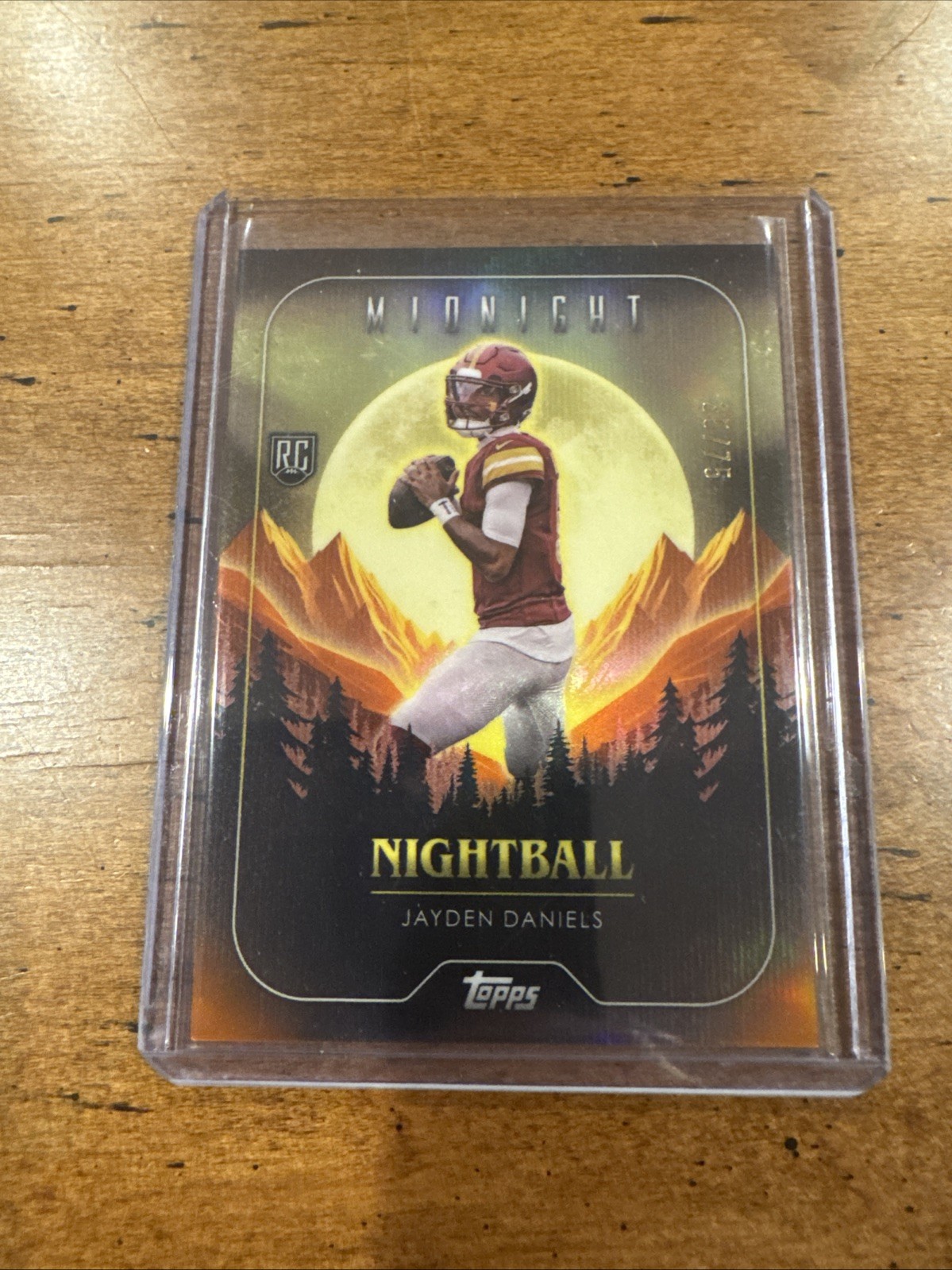 2024 Topps Midnight Jayden Daniels Nightball Dusk RC Washington Commanders 35/75