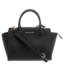 Borsa a tracolla Michael Kors Selma in pelle nera