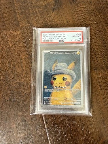 New ListingPikachu Grey Felt Hat 085 Scarlet Violet Promo PSA 10 GEM MINT Pokemon Card