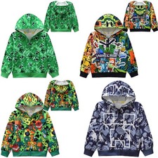 Kids Boys Girls Game Hoodie Zipper Coat Jacket Tops Tee Fancy Dress Jumpers Gift
