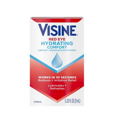 Visine Red Eye Hydrating Comfort Redness Relief and 1 Count (Pack of 1)