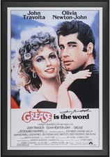 John Travolta Grease Framed Autographed 27" x 40" Movie Poster - BAS