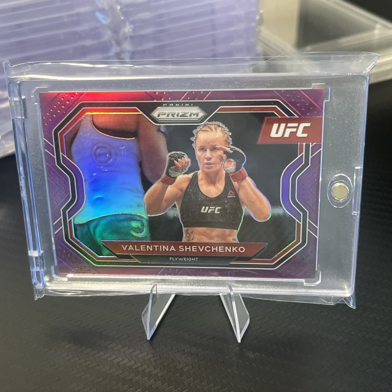 Valentina Shevchenko 2021 Panini Prizm UFC Purple Prizm Card 71/149 #139
