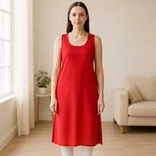 Cotton Full Slip for Kurti Long Inner Camisole Underslip for Sheer Kurtis Dress