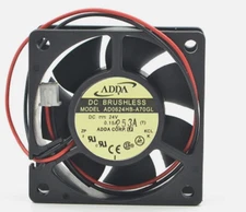  ADDA FAN AD0624HB-A70GL DC 24V 0.15A 6025 6CM 2 pin cooling fan