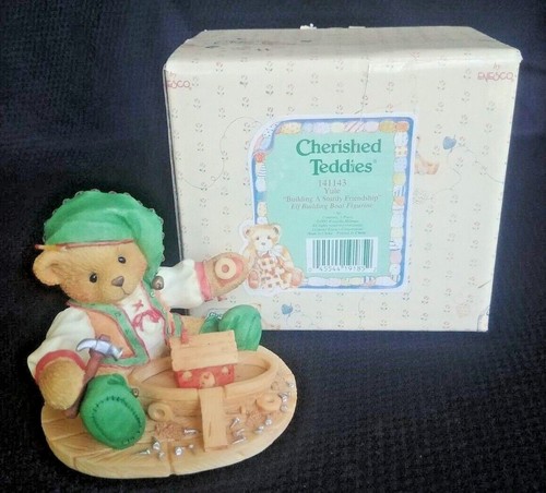 Cherished Teddies "Yule" 1995 Porcelain Teddy Bear P Hillman #141143 Orig Box - Picture 2 of 10