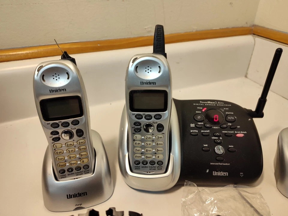 Винтажный UNIDEN DCX-640 DCT648-3 непроверенный телефон телефон трубка подставка лот на запчасти - Изображение 2 из 4