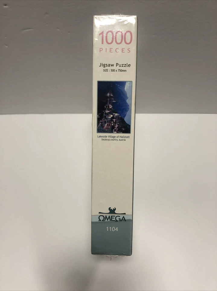 Rompecabezas Omega Lakeside Village of Hallstatt 1000 piezas nuevo sellado Foto 3 de 4